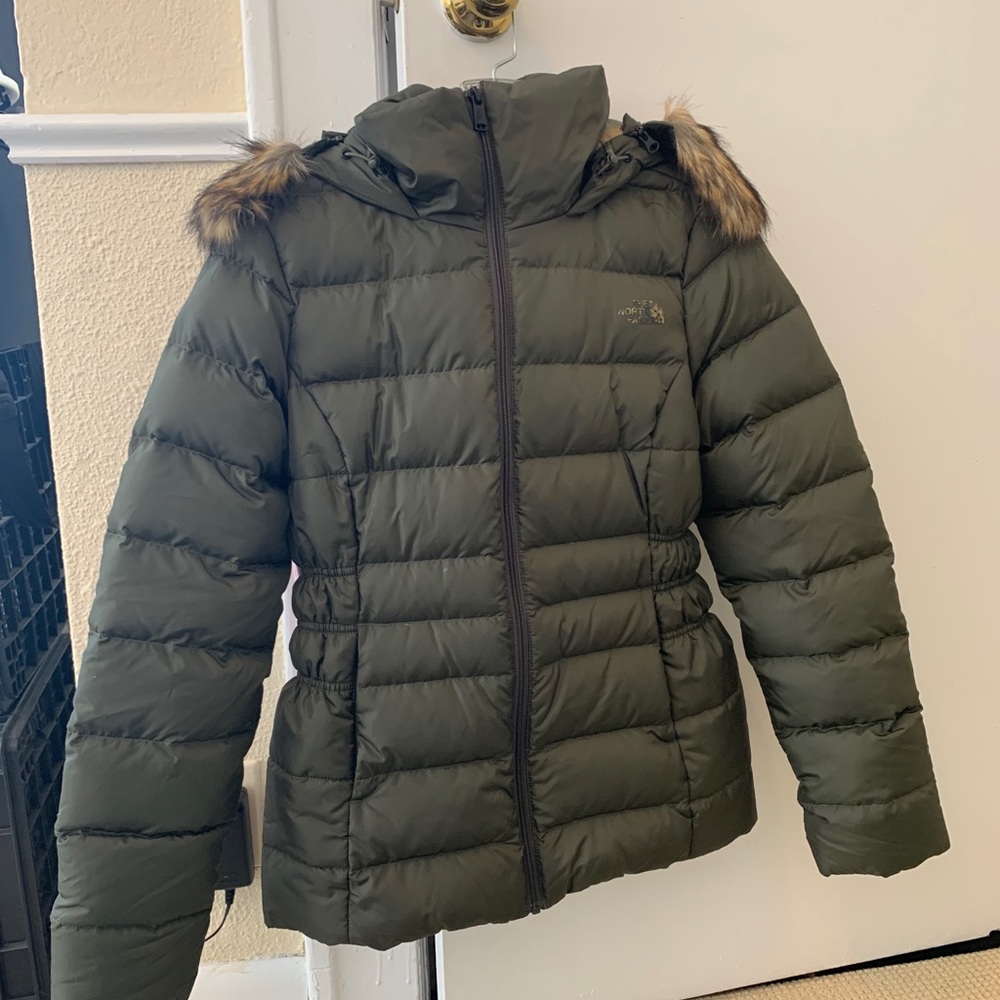 North Face Women’s Gotham Jacket II olive camo S